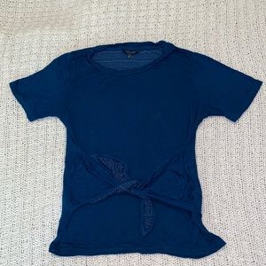 Lucky Brand teal front tie shirt small